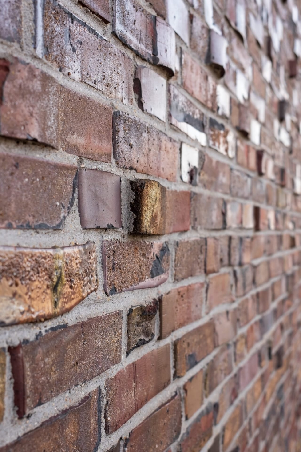 Brick wall of an ancient building on the street of a cozy provincial town. Brick wall of an ancient building on the street of a cozy provincial town. Close-up.